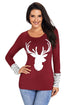 Sexy Christmas Reindeer Printed T-Shirt